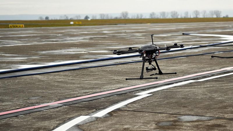 Specially equipped DexHawk research drone during take-off. Credit: DLR (CC BY-NC-ND 3.0)