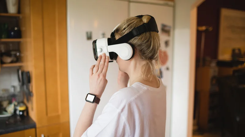 A virtual reality headset