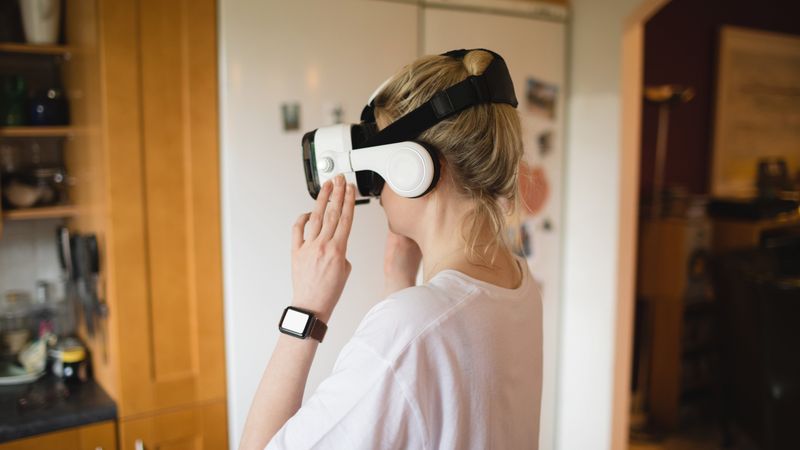 A virtual reality headset