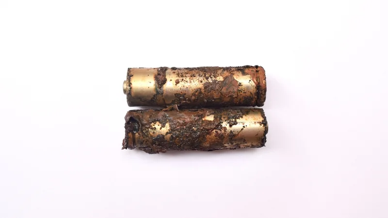 Corroded and Degraded AA Batteries