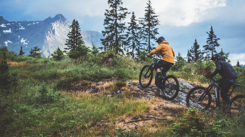 On the trail with E-MTB “E-Riot” from GHOST-Bikes. © GHOST-Bikes