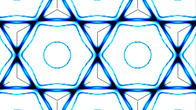 A visualization of the zero-energy electronic states — also known as a "Fermi surface" — from the kagome material studied by MIT’s Riccardo Comin and colleagues Credits: Image courtesy of the Comin Laboratory.