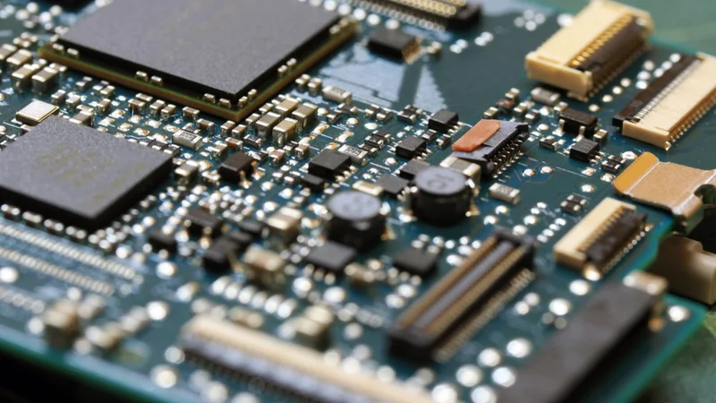 Close-up of the green kit circuit board.