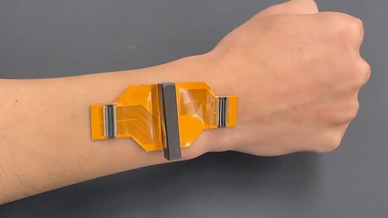 “We used advanced fabrication techniques to cut small transducers from high-quality piezoelectric materials that allowed us to design miniaturized ultrasound stickers,” Xuanhe Zhao, professor of mechanical engineering at MIT, says. Image: Courtesy of the researchers