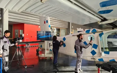 Electrifying an Aircraft Using 3D Scanning and Augmented Reality