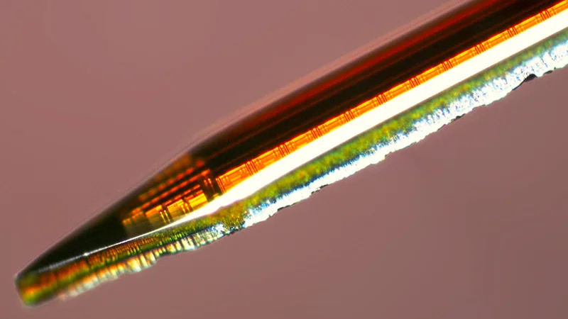 Acus is a CMOS implantable fluorescence imager to monitor neural circuits in deep regions of the brain. Credit: Bioelectronics Systems Lab at Columbia University