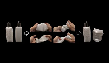 Woven metamaterials inspired by baskets for stiff, resilient robots