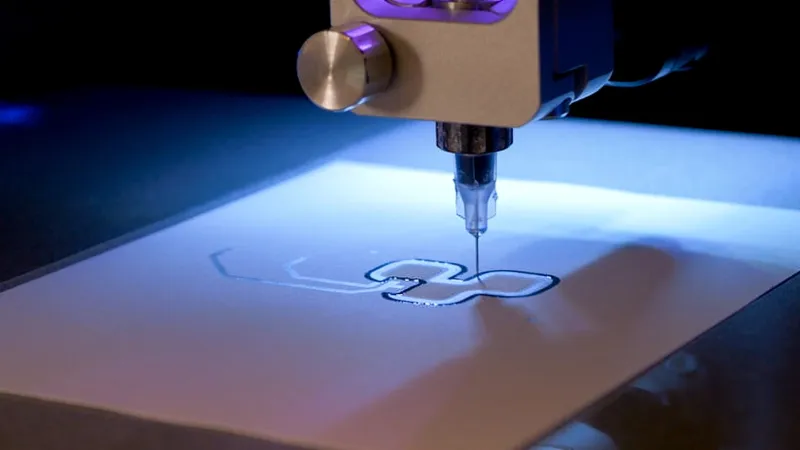 NOVA Printing a Multilayer EL Display using Conductive, Dielectric, and Phosphor Inks