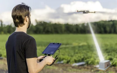 Using diamonds to recharge civilian drones in flight