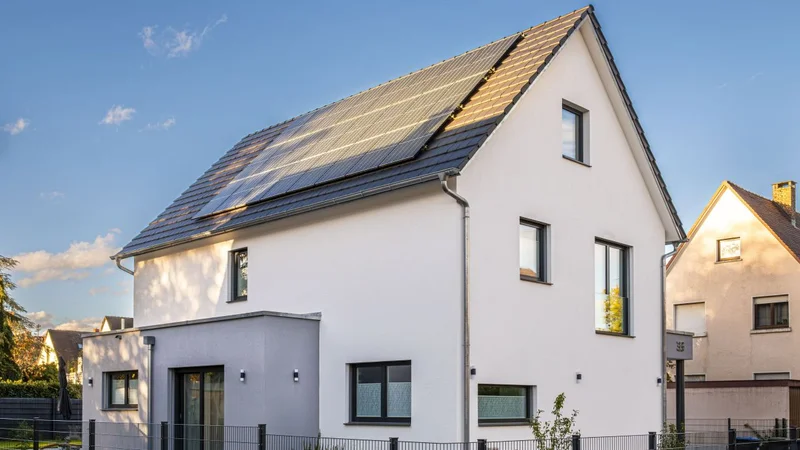 Ahead with solar power: Over half of European single-family homes could become energy independent. (Photo: Markus Breig, KIT)