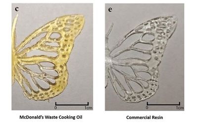 Used cooking oil from McDonalds: a sustainable material for 3D printing