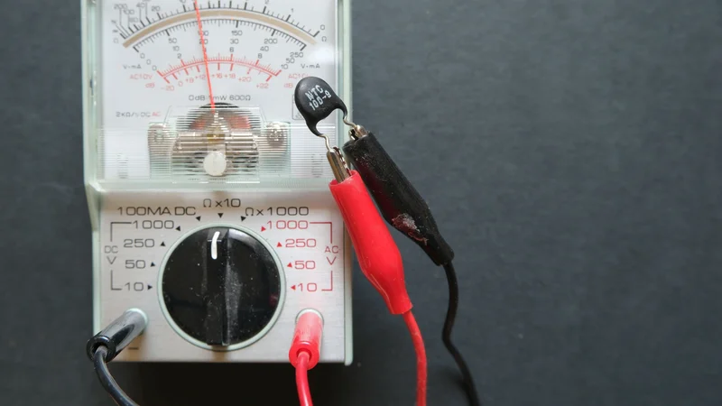 The Value of a NTC Thermistor Being Measured with an Ohmmeter