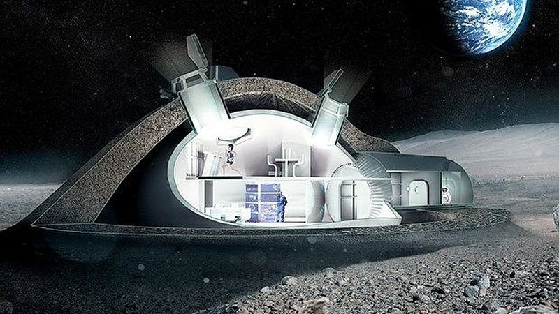 3D Printed Architecture In Space: 3D Printing On The Moon