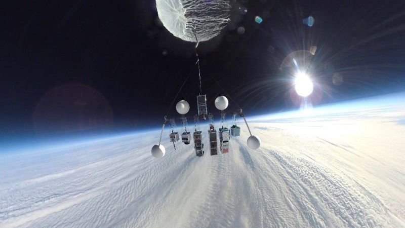 The research satellite at the altitude of 25 km. Photo courtesy of Stratonavtika company