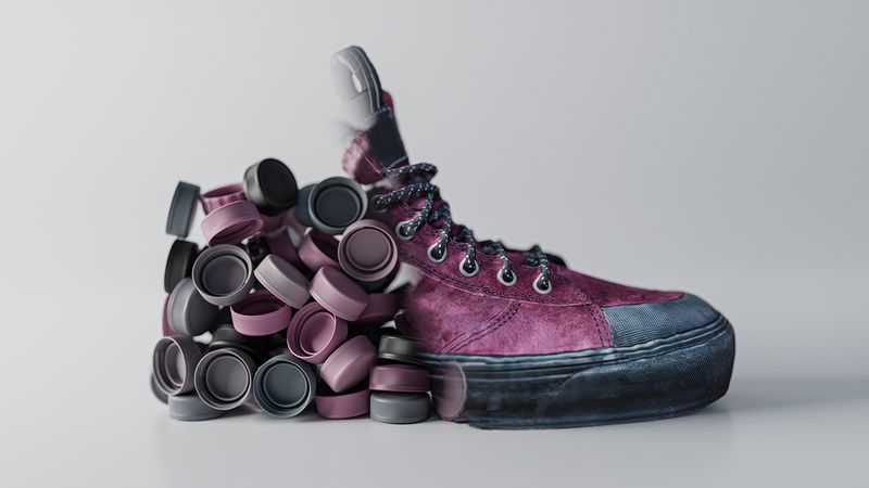 Recyled PET from drinks bottles can be used to make shoes and clothing. (Photograph: Adobe Stock)