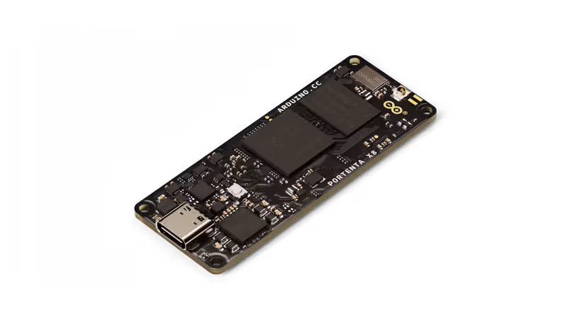 The Arduino Portenta X8 combines embedded Linux and microcontroller capabilities.