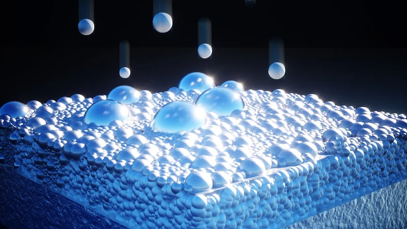 Lithium-ions approaching the solid electrolyte interphase on a lithium metal anode Credit: Ella Maru Studio for Columbia Engineering