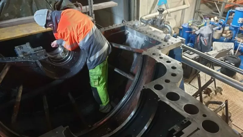 3D scanning of a steam turbine