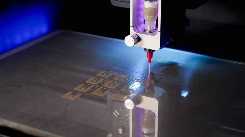 NOVA dispensing ink for a flexible membrane keyboard