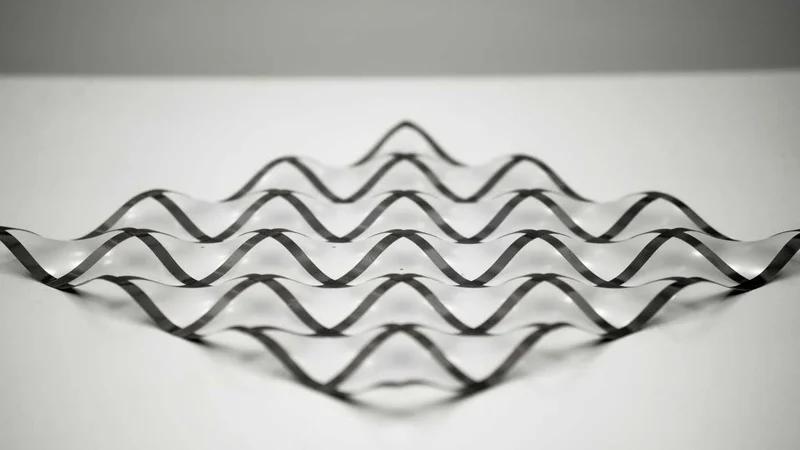 Lightweight, easy to produce, flexibly expandable and reshaped as required – these are the properties of the multi-​stable structure that Giada Risso has developed as part of her doctoral project. (Photograph: G. Risso / ETH Zürich)