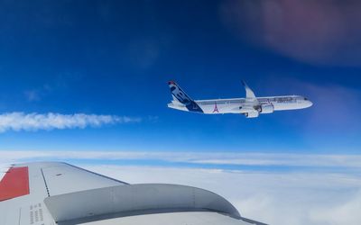 Emissions and contrail study with 100 percent sustainable aviation fuel