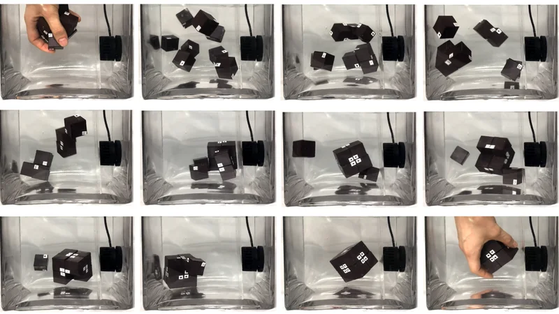 Reprogrammable materials selectively self-assemble