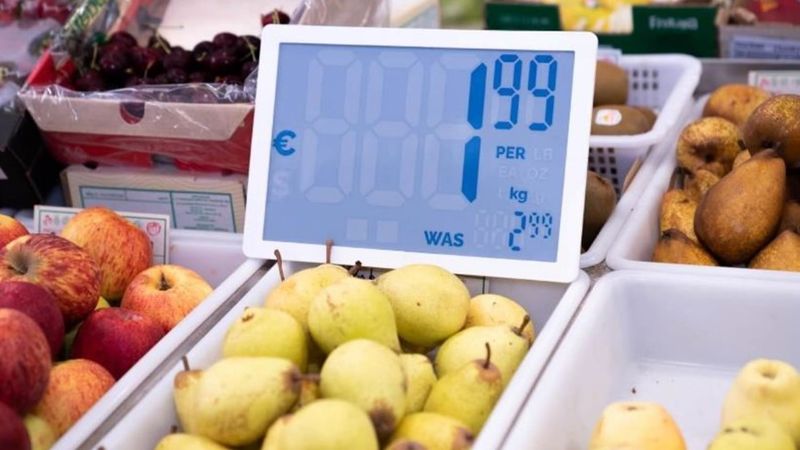 Printed ultra low-power display for use in retail