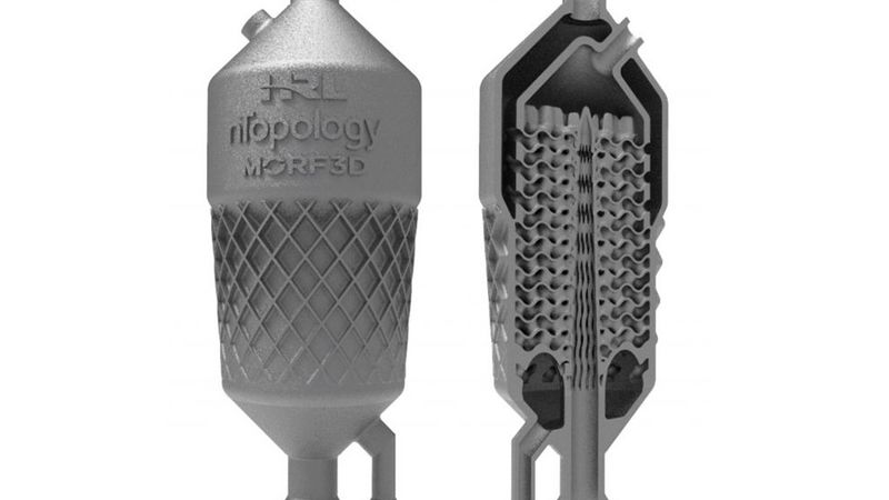 Winning fuel-cooled oil cooler design in the Digital category for the 3D Pioneers Challenge 2020