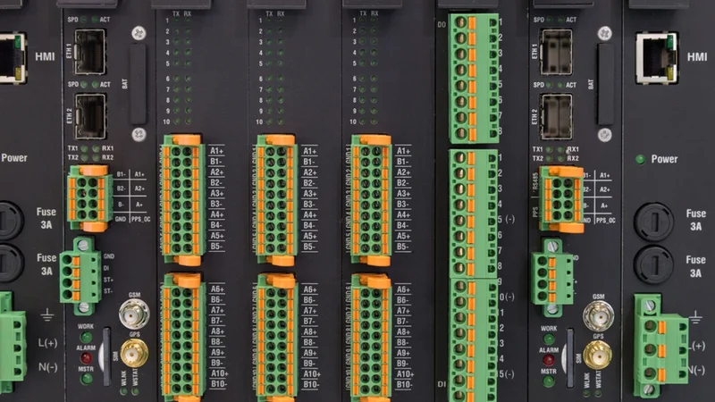 Terminal blocks provide organized connection points for wiring in industrial electrical and control systems.