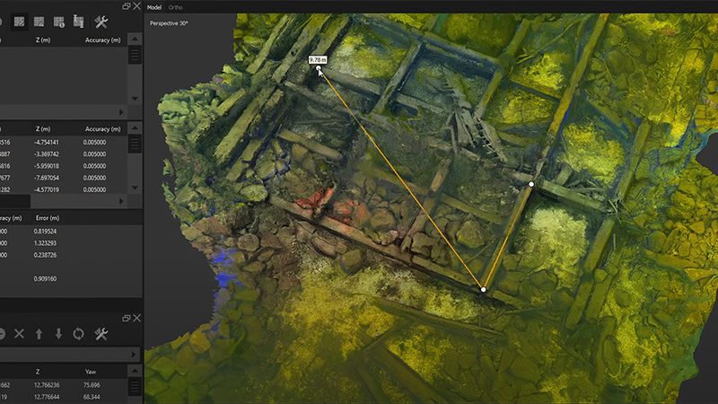 Stantec 3D map model of a dam structure from the 1800's.