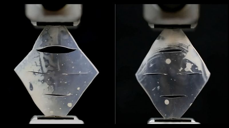 Rubber that doesn't grow cracks when stretched many times