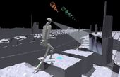 Simulated humanoid robots learn to hike rugged terrain autonomously