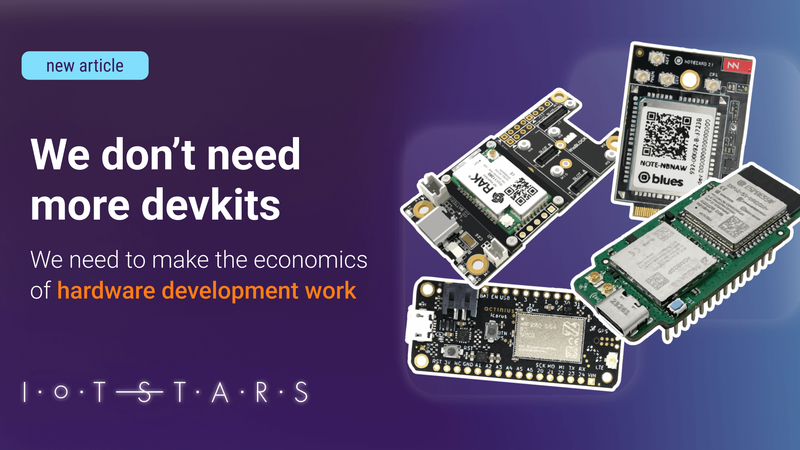 We don't need more devkits, we need to make the economics of hardware development work