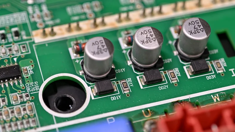 Close-up of rectifier diodes