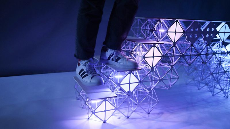 A new rapid prototyping platform, VIK, utilizes reconfigurable building blocks with integrated electronics that can be assembled into complex, functional devices. Photo: Jack Forman