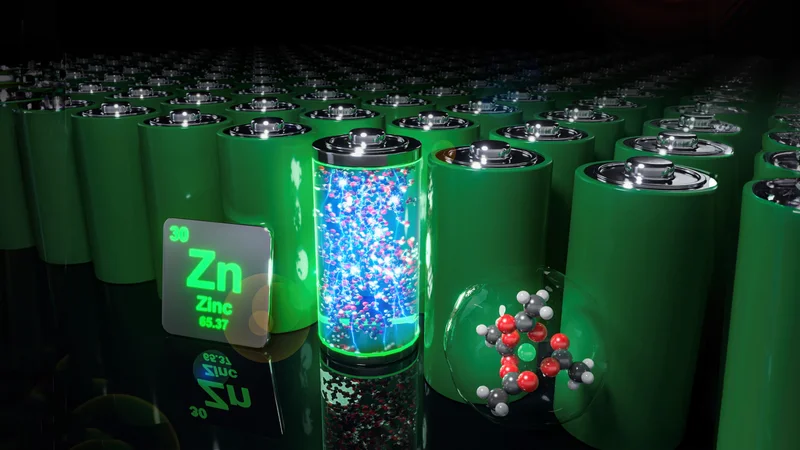 Zinc batteries are considered promising alternatives to lithium-​ion batteries. (Visualisations: ETH Zurich / Xin Zou)