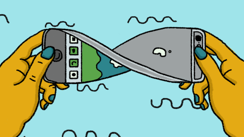 A technical first could enable the creation of foldable, stretchable touchscreens. | Illustration by Stefani Billings