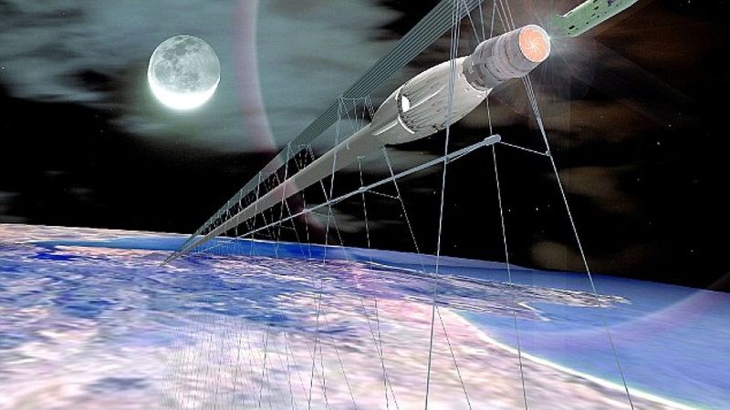 Startram launching a payload into space (source: Startram.com)