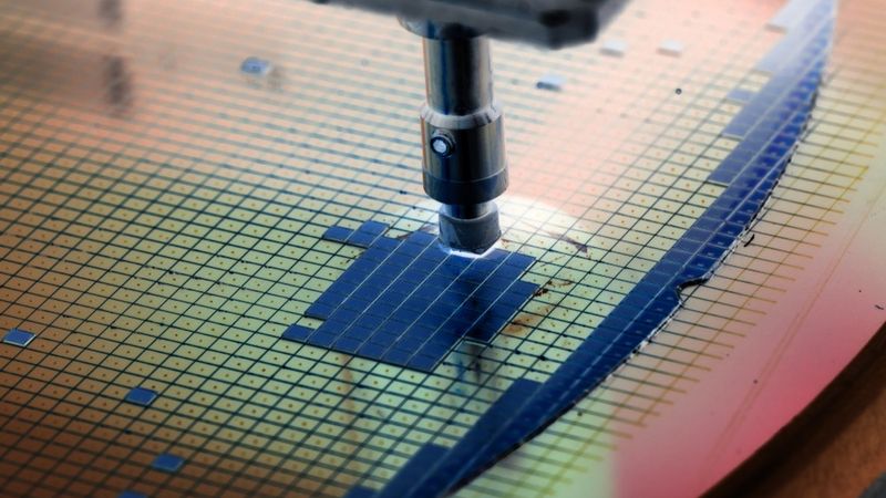 Silicon Wafer in Die Attach Machine