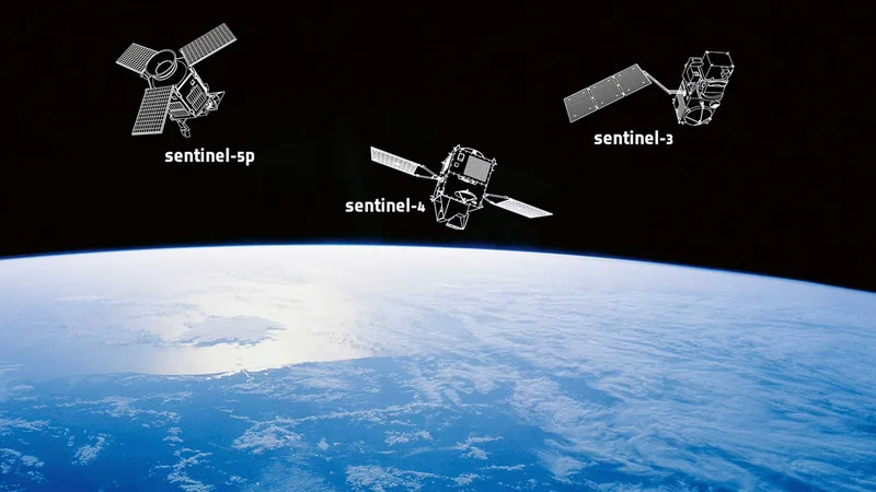 ESA’s Sentinel satellites are civil Earth observation satellites. They are also used by ETH researchers. (Image: ESA)