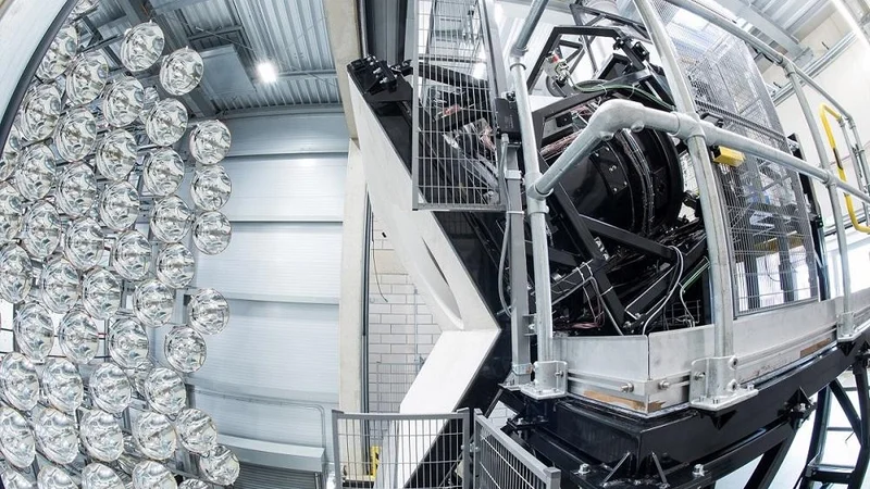 Researchers test a solar reactor using the world’s largest artificial Sun. Credit: DLR (CC BY-NC-ND 3.0)