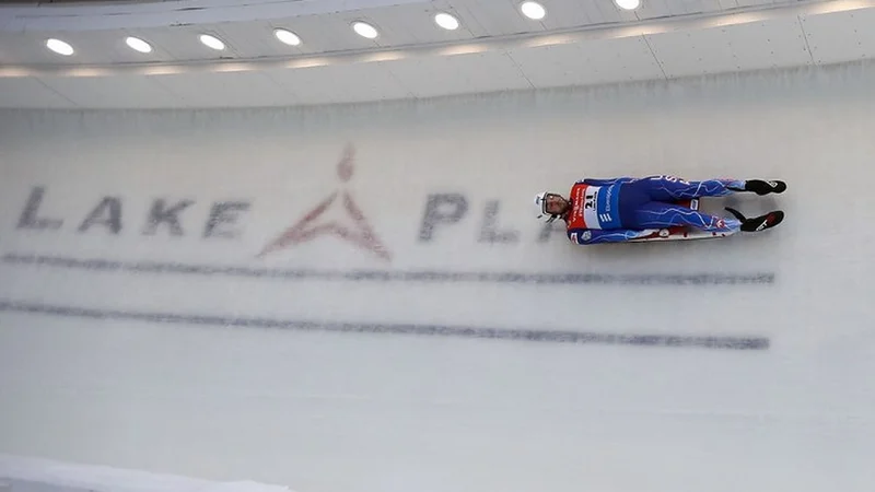American athlete Chris Mazdzer winning the silver medal at the 2018 Games in PyeongChang