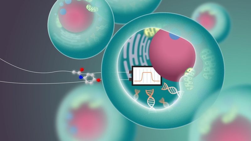 An illustration showing the concept of implementing a bandpass filter within a cellular environment. © 2023 EPFL/Titouan Veuillet - CC-BY-SA 4.0