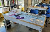 McKelvey Engineering staff creating face shields for health care workers