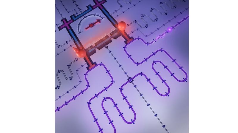This image shows a module composed of superconducting qubits that can be used to directionally emit microwave photons. Image: Krantz NanoArt