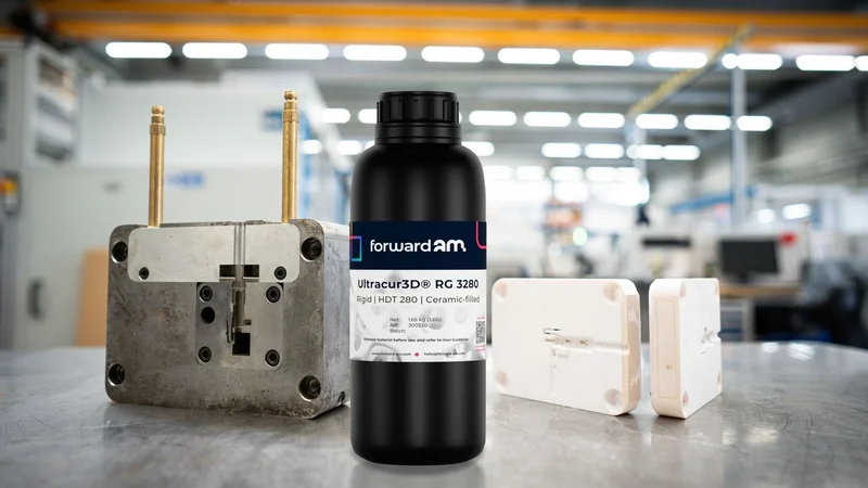 Ultracur3D® RG 3280 from Forward AM, a ceramic-filled, high-performance resin offering exceptional stiffness and heat resistance, available at iAM Marketplace.