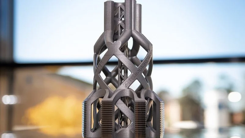 DTI demonstrated that a cutting tap for cutting threads could be topology optimized. This one is supposed to be used for offshore windmills, so weight is a critical factor when being helicoptered to the platform and carried to the top. Image courtesy of DTI.