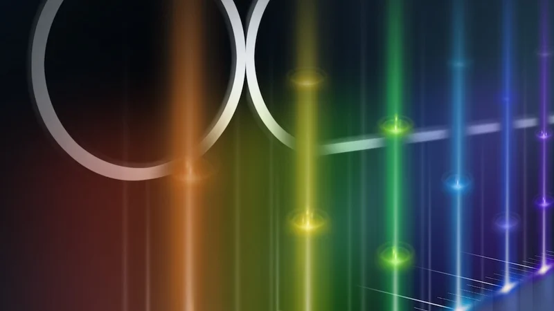 A new on-chip frequency comb combines a coupled resonator with an electro-optical frequency comb to improve the efficiency of frequency combs and improve the bandwidth. (Credit: Yiqing Pei/Harvard SEAS)