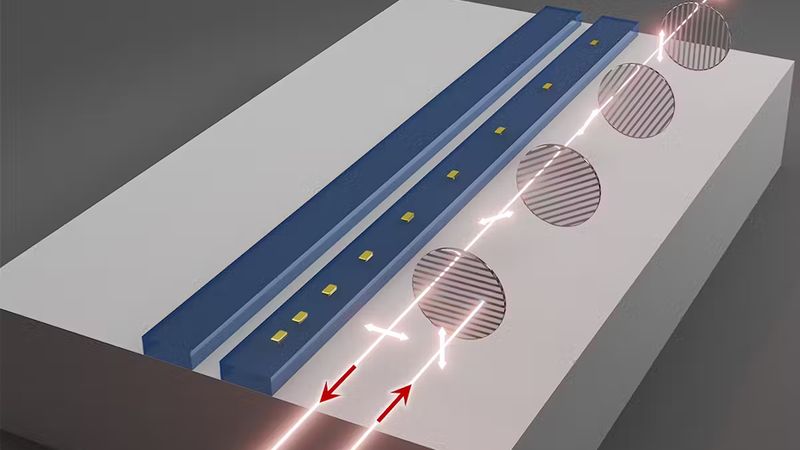 A new method developed by WashU researchers can reconfigure transmission directions of light in a way that will lower expenses and simplify photonic circuits. (Image: Micro/Nano Photonics Lab).