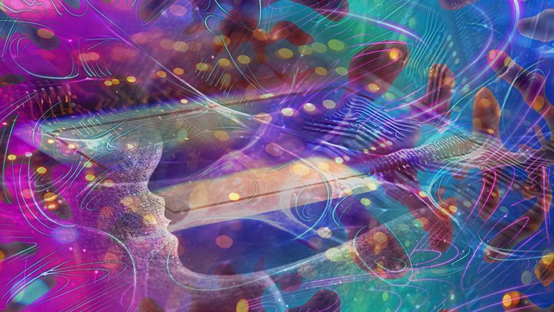 This image shows an artist’s interpretation of new optical processor for an edge device, developed by MIT researchers, that performs machine learning computations at the speed of light, classifying wireless signals in a matter of nanoseconds. Credit: Sampson Wilcox, Research Laboratory of Electronics